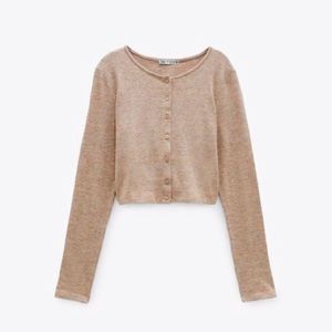 Zara soft feel cropped cardigan